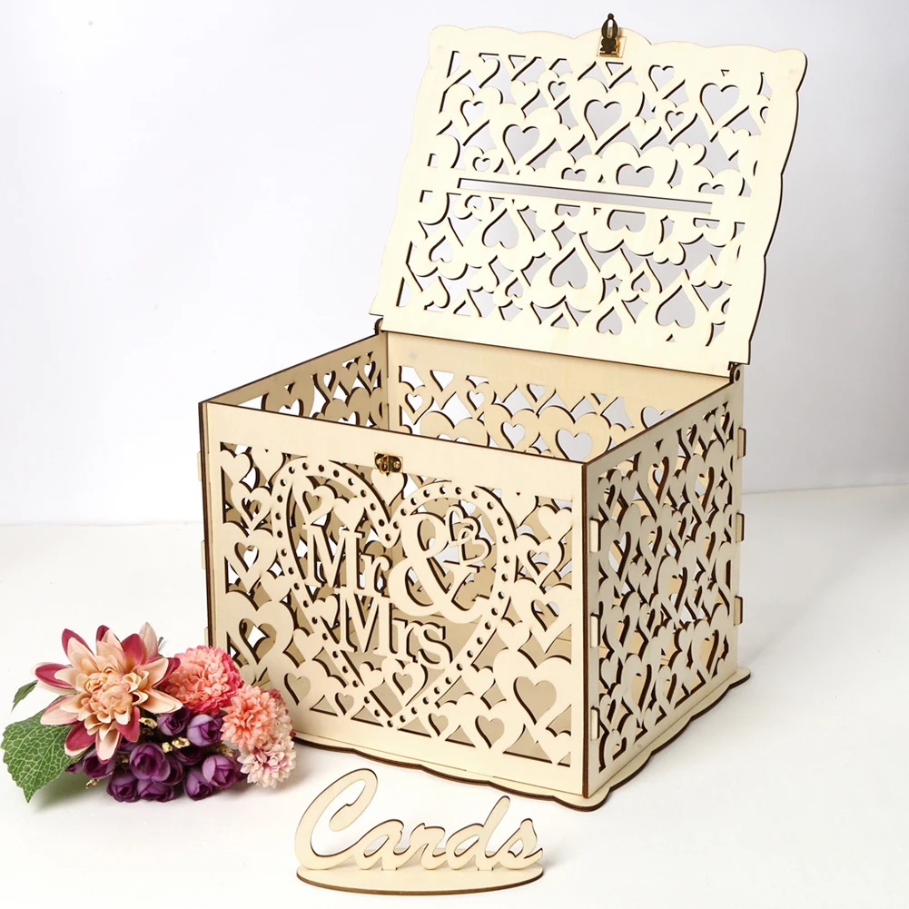 Wedding Card Box - Houten Bruiloft Kaart Doos Bruiloft Decoratie
