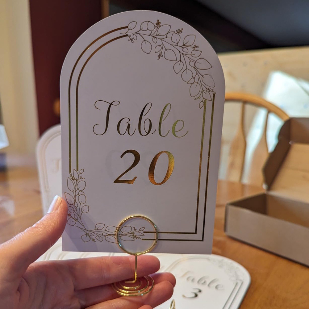 AT19 – Tafelkaartjes voor brui - Table Number Gold recensie en prijs