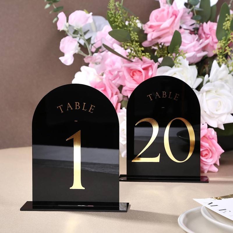 Gebogen Acryl Tafelnummers Bru - Table Number Gold recensie en prijs