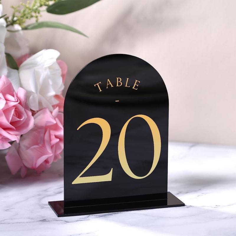 Gebogen Acryl Tafelnummers Bru - Table Number Gold recensie en prijs