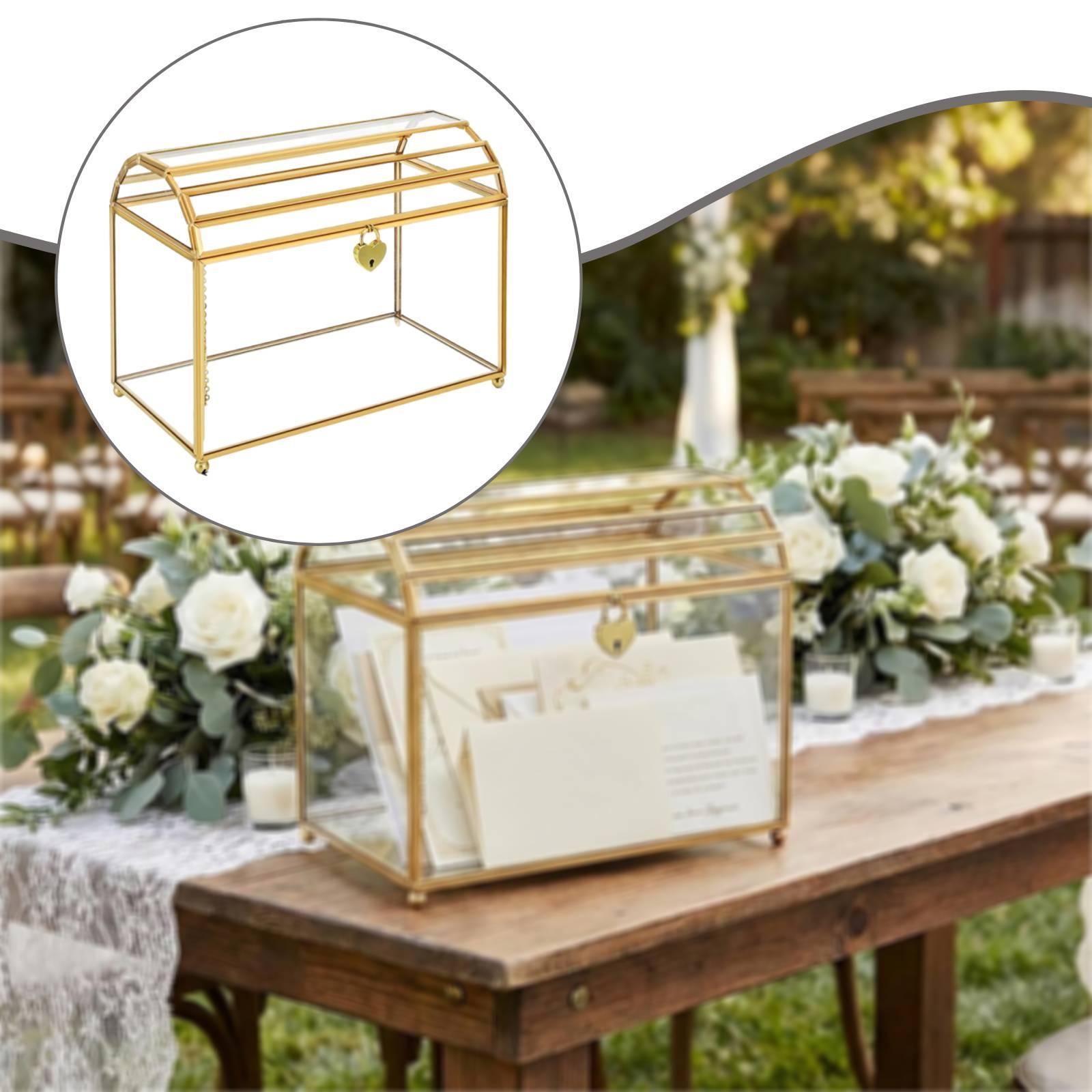 Glazen opbergdoos voor trouwka - Wedding Card Box recensie en prijs