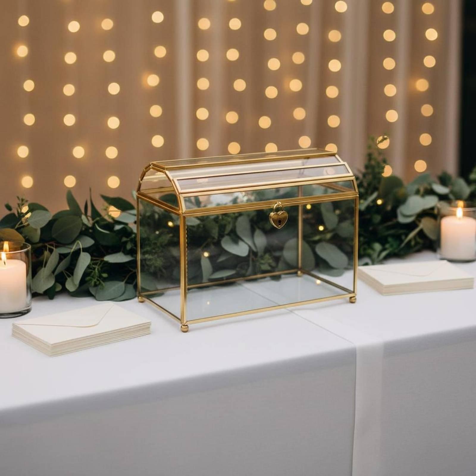 Elegante glazen trouwkaartenho - Wedding Card Box recensie en prijs