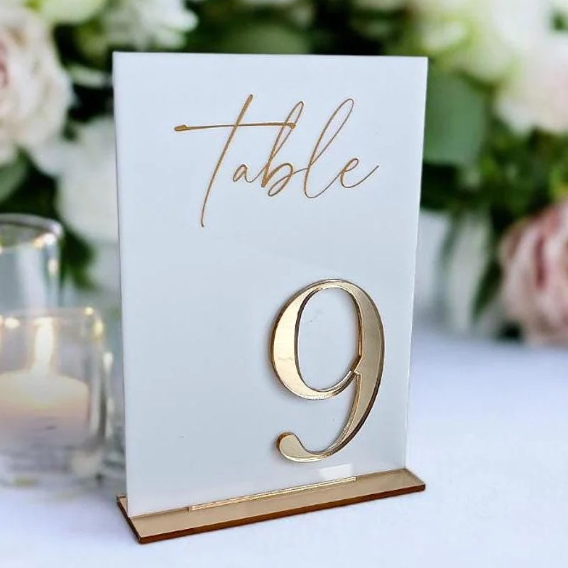 Tafelnummers voor ceremonie en - Table Number Gold recensie en prijs